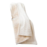 Premium Cable Knit Cotton Throw Blanket (Q431011)