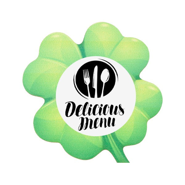 40 Point Clover Coasters  Imprinted with Logo (Q435911)