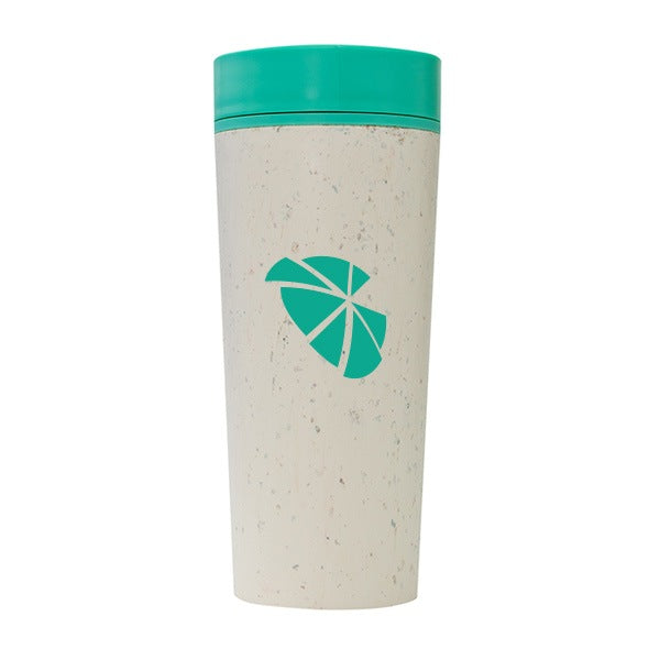 16 Oz. Circular Cup Travel Mug - Marine Green  Imprinted with Logo (Q437522)