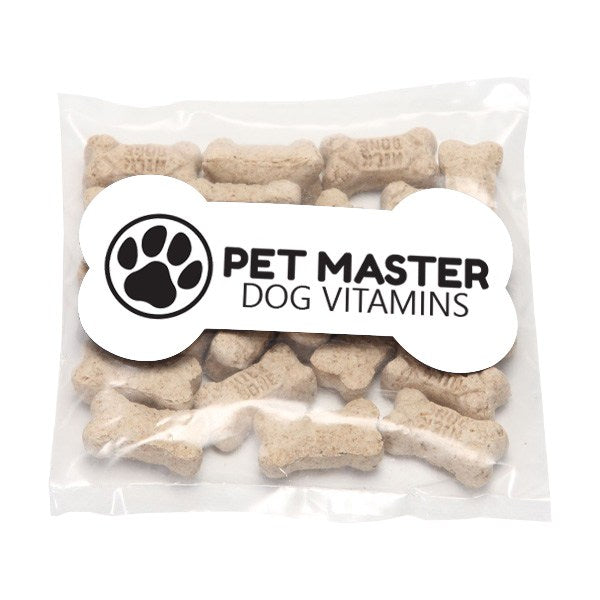 Mini Dog Bones in Bag with Bone Magnet  Imprinted with Logo (Q439811)