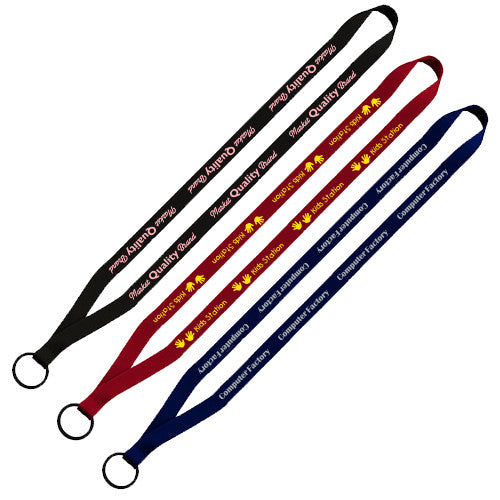 Polyester Lanyard with Metal Split-Ring (.50"D x 16"L) (Q440311)