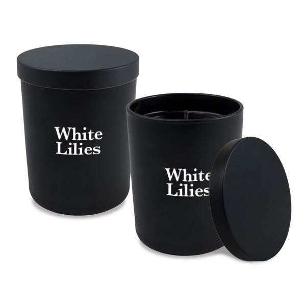 7 Oz. Black Matte Tumbler Candle With Lid  Imprinted with Logo (Q441211)