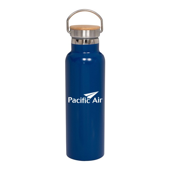 20 Oz. Vacuum Bottles With Bamboo Lid (Q443811)