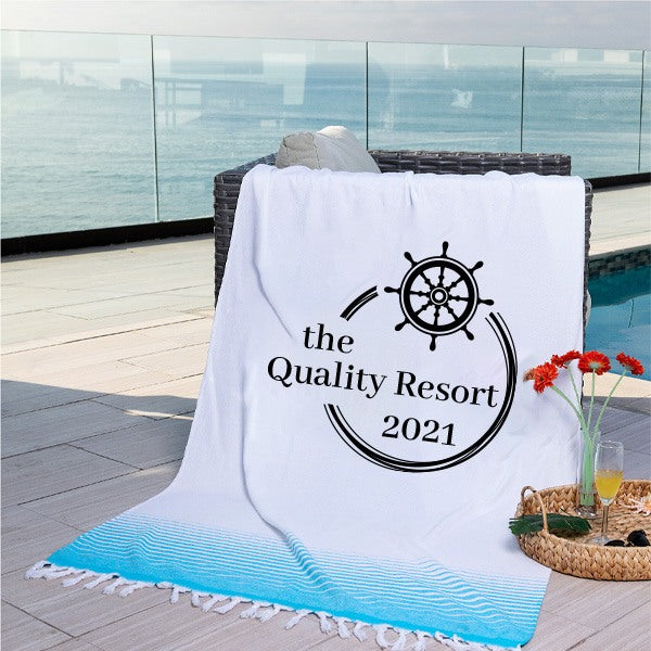 Antalya Terry Peshtemal Beach Towel  Imprinted with Logo (Q444211)