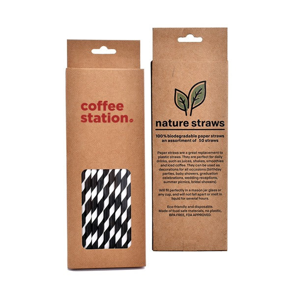 Craft Gift Box Paper Straws  Imprinted with Logo (Q445422)