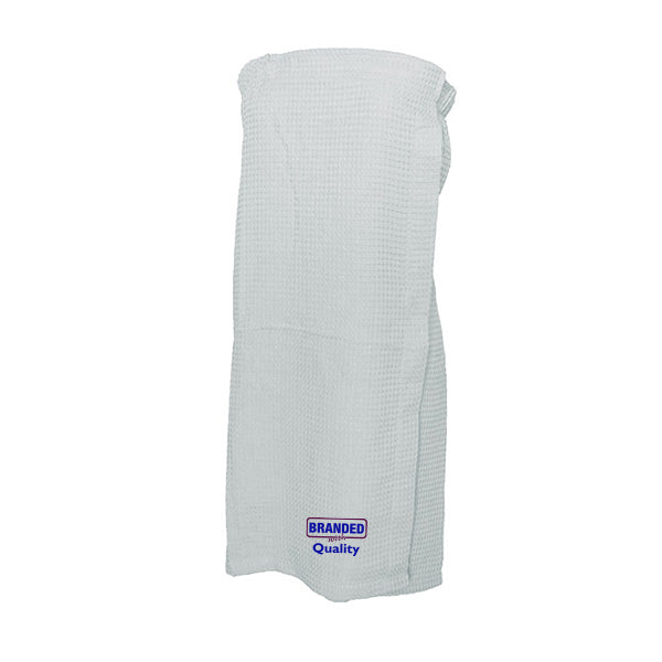 Women’s Waffle Weave White Spa Wrap  Imprinted with Logo (Q454211)