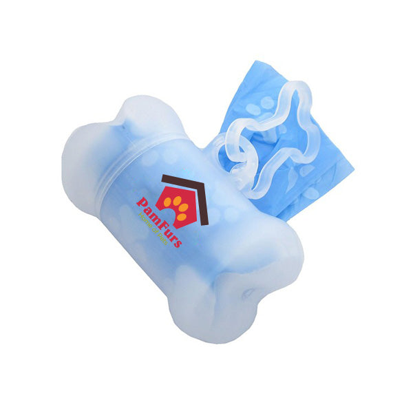 Full Color Clear Bone-Shaped Pet Waste Bag Dispensers  Imprinted with Logo (Q457511)