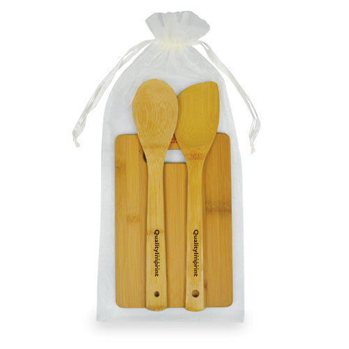 Bamboo Combo Kitchen Tools  Imprinted with Logo (Q460411)