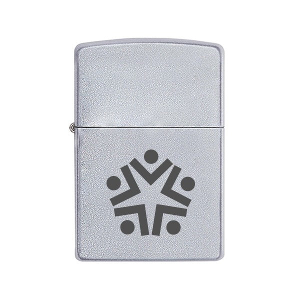 Satin Chrome Zippo® Windproof Lighter  Imprinted with Logo (Q467211)