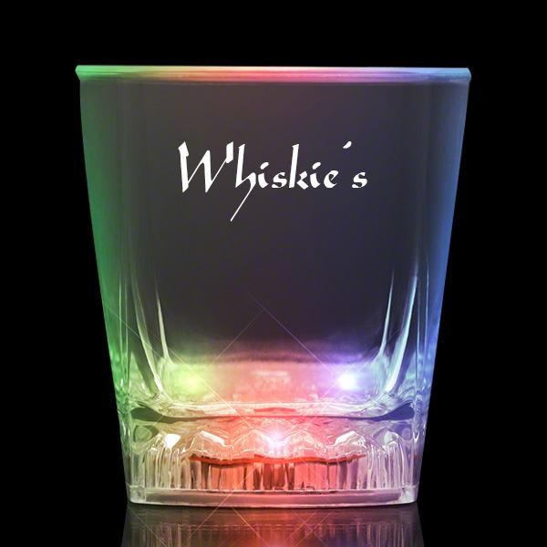 Color Change Led Plastic Whiskey Rocks Glass  Imprinted with Logo (Q468011)