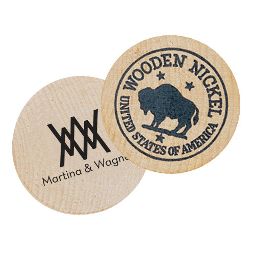 USA Wooden Nickels  Imprinted with Logo (Q468411)