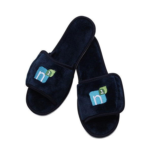 Open Toe Microfleece Slippers  Imprinted with Logo (Q468811)