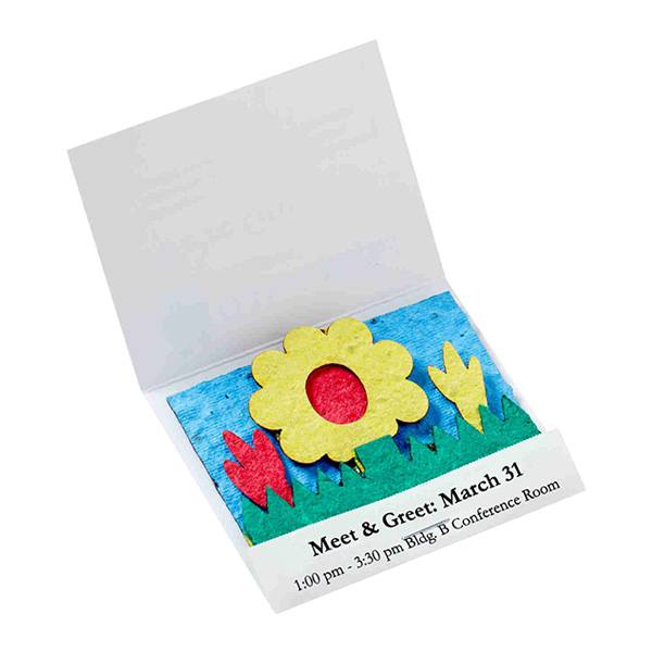 Seed Paper Matchbook: Wildflower Scene  Imprinted with Logo (Q470422)