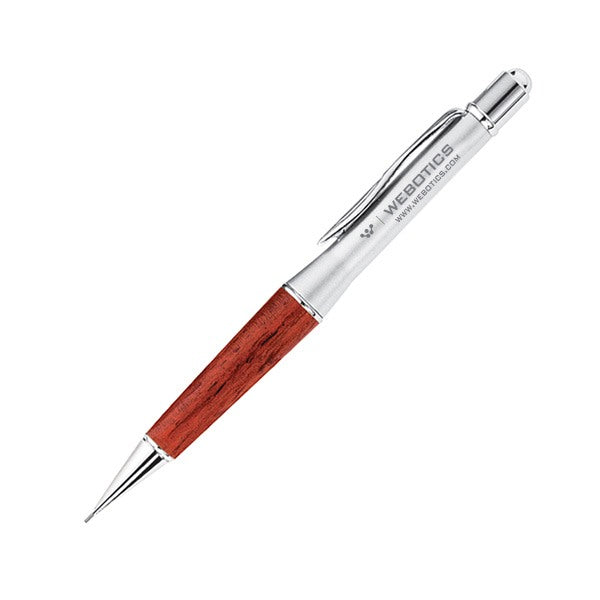 Satinwood Matt Silver Brass Pencils  Imprinted with Logo (Q470711)