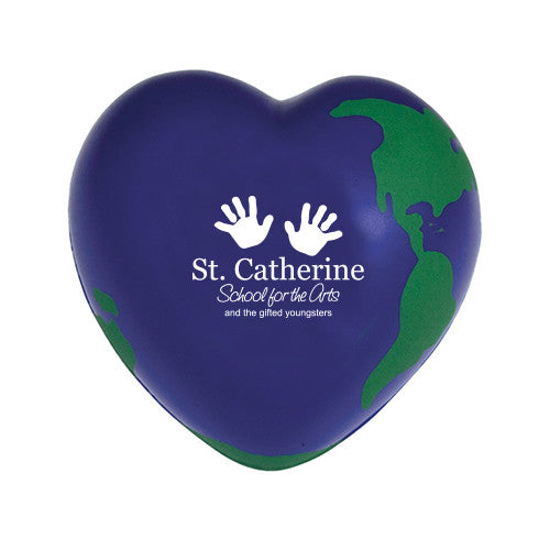 Earth Heart Shaped Squeezies  Imprinted with Logo (Q472411)