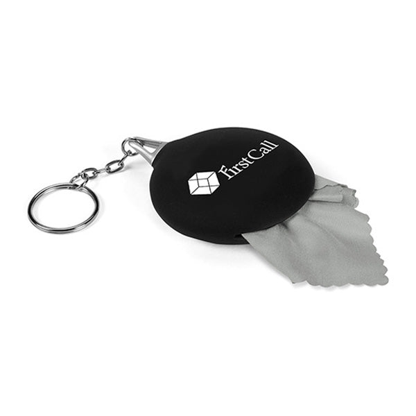 Big Mouth™ Keychain With Premium Opper Fiber Cloth - Unprinted Cloth  Imprinted with Logo (Q477722)