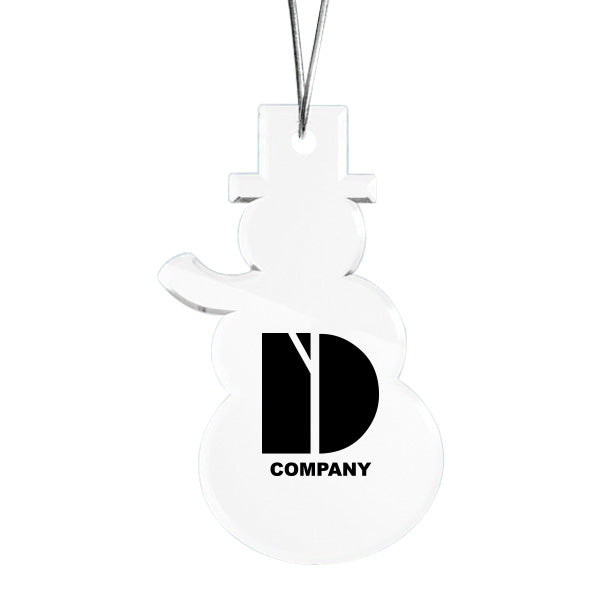 Snowman Acrylic Ornament  Imprinted with Logo (Q478422)
