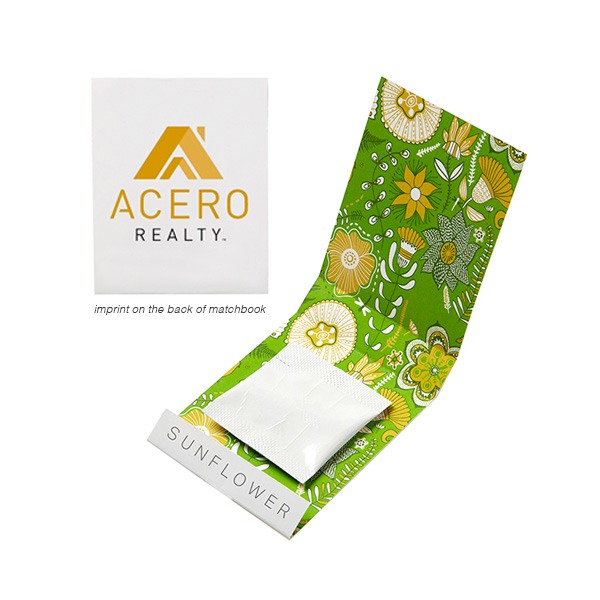 Sunflower Seed Matchbook  Imprinted with Logo (Q480422)