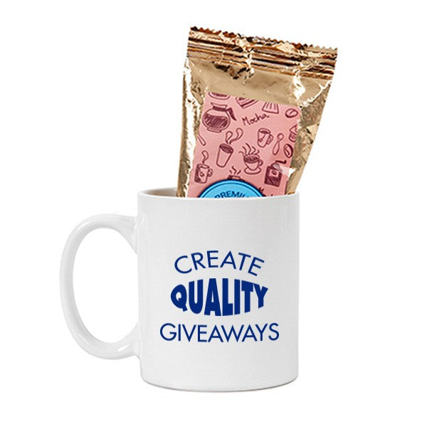 Mug & Hot Cocoa Packet Gift Set  Imprinted with Logo (Q482111)