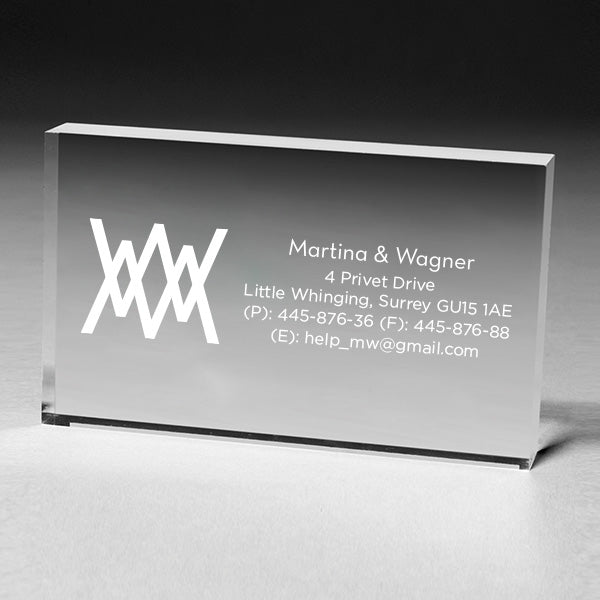 Rectangular Acrylic Paperweight - 2-1/2” x 4” x 3/4”  Imprinted with Logo (Q489511)