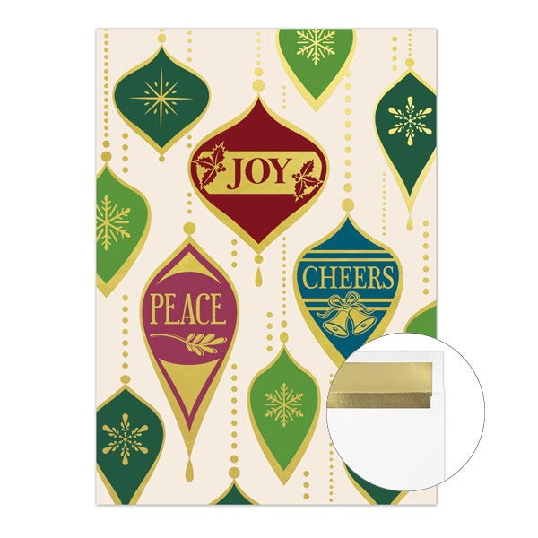 5" x 7" Peace and Joy Ornaments Cards (Q491711)