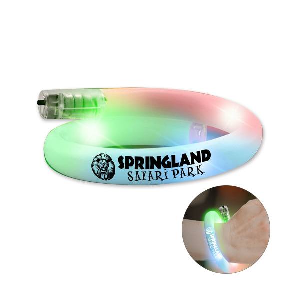 Multicolor Flashing Coil Tube Bracelet (Q496011)