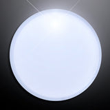 White Led Frosted Circle Badge With Safety Pin (Q499011)