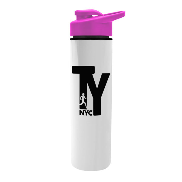 16 Oz. Slim Travel Tumbler Insulated - Drink Thru Lid  Imprinted with Logo (Q502722)