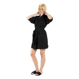 Thigh Length Waffle Weave Kimono Colored Robe (Q504211)