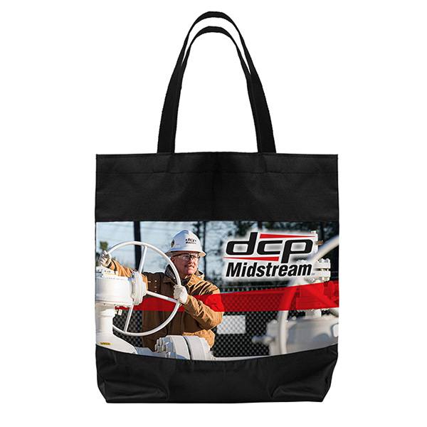 Arlington 300D Two-Tone Dye Sublimation Tote Bag  Imprinted with Logo (Q514622)
