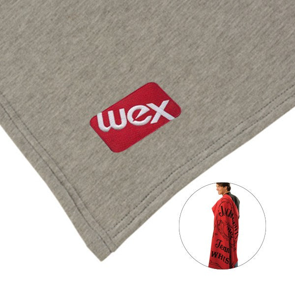 50 x 60 Embroidered Sweatshirt Blanket  Imprinted with Logo (Q516211)