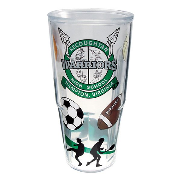 24 Oz. Thermal Tumbler - Clear Film Insert  Imprinted with Logo (Q521522)