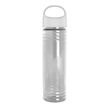 24 Oz. Slim Fit Transparent Bottle - Oval Crest Lid (Q523722)