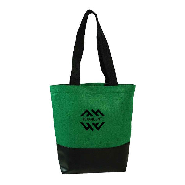 Heavy Velvet Tote With Leatherette Base  Imprinted with Logo (Q526422)