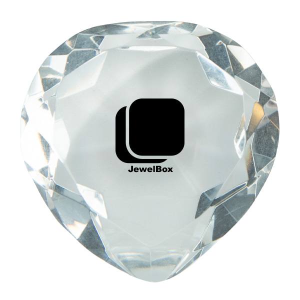 Crystal Heart Paperweights  Imprinted with Logo (Q527622)