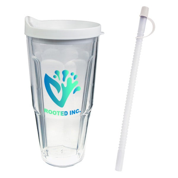 24 Oz. Thermal Travel Tumbler - Decal  Imprinted with Logo (Q531522)
