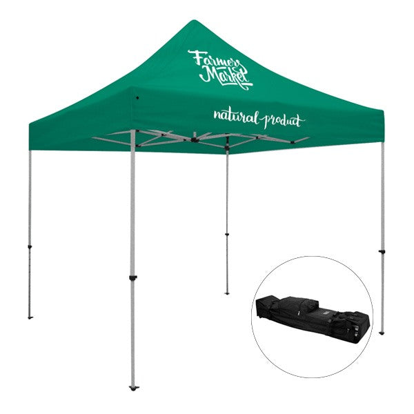 Full-Color Two Locations 10' Deluxe Tent Kit  Imprinted with Logo (Q531711)
