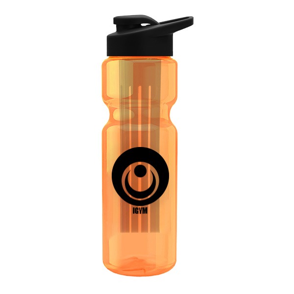 28 Oz. Bottle With Long Infuser & Snap Lid  Imprinted with Logo (Q543722)