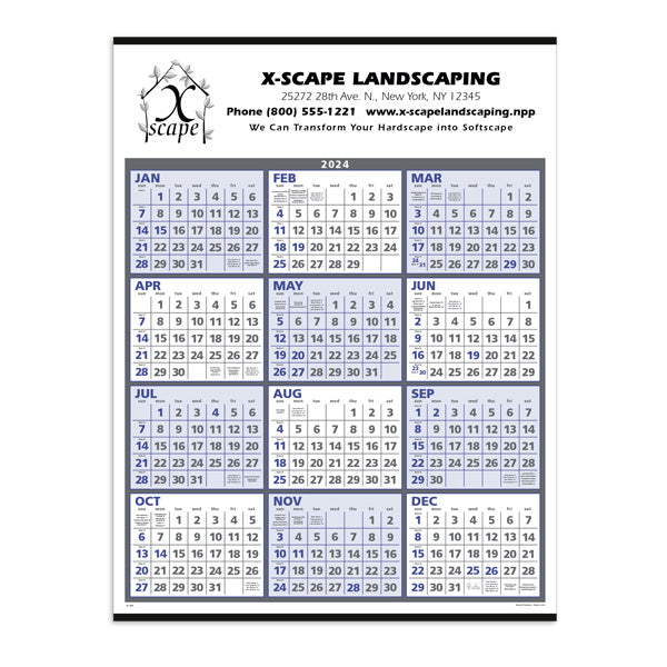 Custom SpanAYear Calendar (Q544722) Wall Calendars with Logo