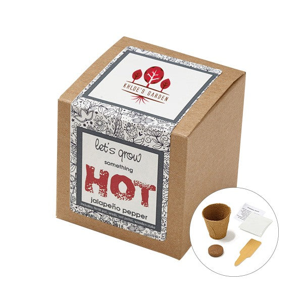 Jalapeño Peppers Growables Planter In Kraft Gift Box  Imprinted with Logo (Q550422)