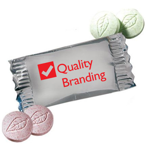Individually Wrapped Jumbo Cinnamon Mints  Imprinted with Logo (Q551411)