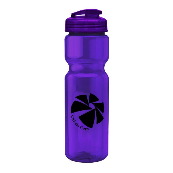 28 Oz. Champion Trans. Bottle - Flip Lid  Imprinted with Logo (Q553722)