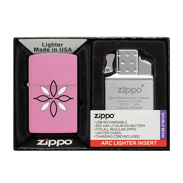Matte Zippo® Lighter & Rechargeable Lighter Insert  Imprinted with Logo (Q557211)