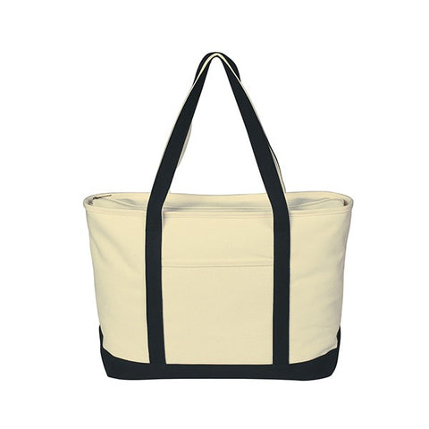 Large Heavy Cotton Canvas Boat Tote (24 oz) - Tote Bags with Logo ...