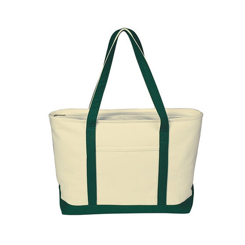 Large Heavy Cotton Canvas Boat Tote (24 oz) - Tote Bags with Logo ...