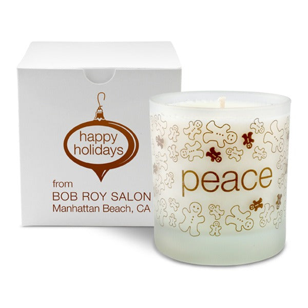 Peace Holiday Candle  Imprinted with Logo (Q561211)
