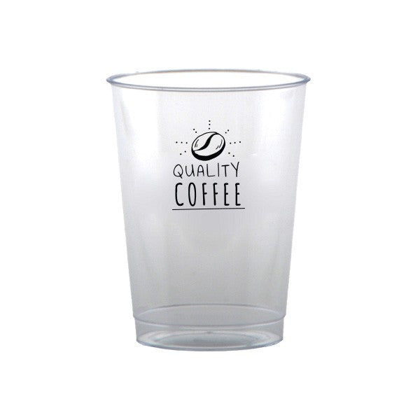 10 Oz. Clear Hard Plastic Cup  Imprinted with Logo (Q562211)