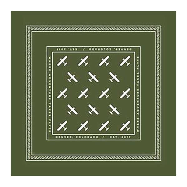 4800 Series Solid Color Bandanas - Olive Green  Imprinted with Logo (Q566522)