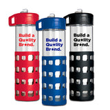 Logoed SIP-N-GO Glass Water Bottle (20 oz) (Q570565) -  - 1