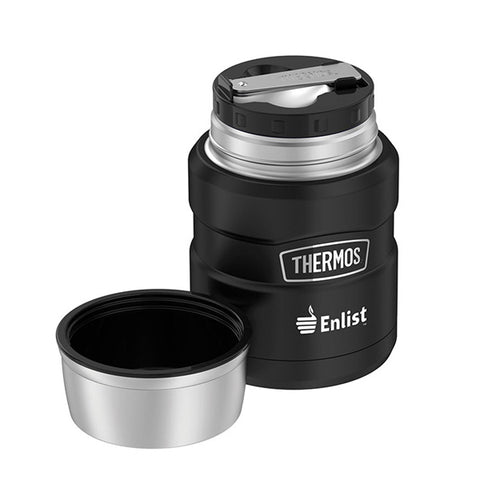 Thermos�� Stainless King�„� Food Jar with Spoon - (16 oz) - Promotional  Food Containers - Q57075 QI